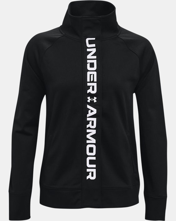 Women's UA RUSH™ Tricot Jacket in Black image number 7
